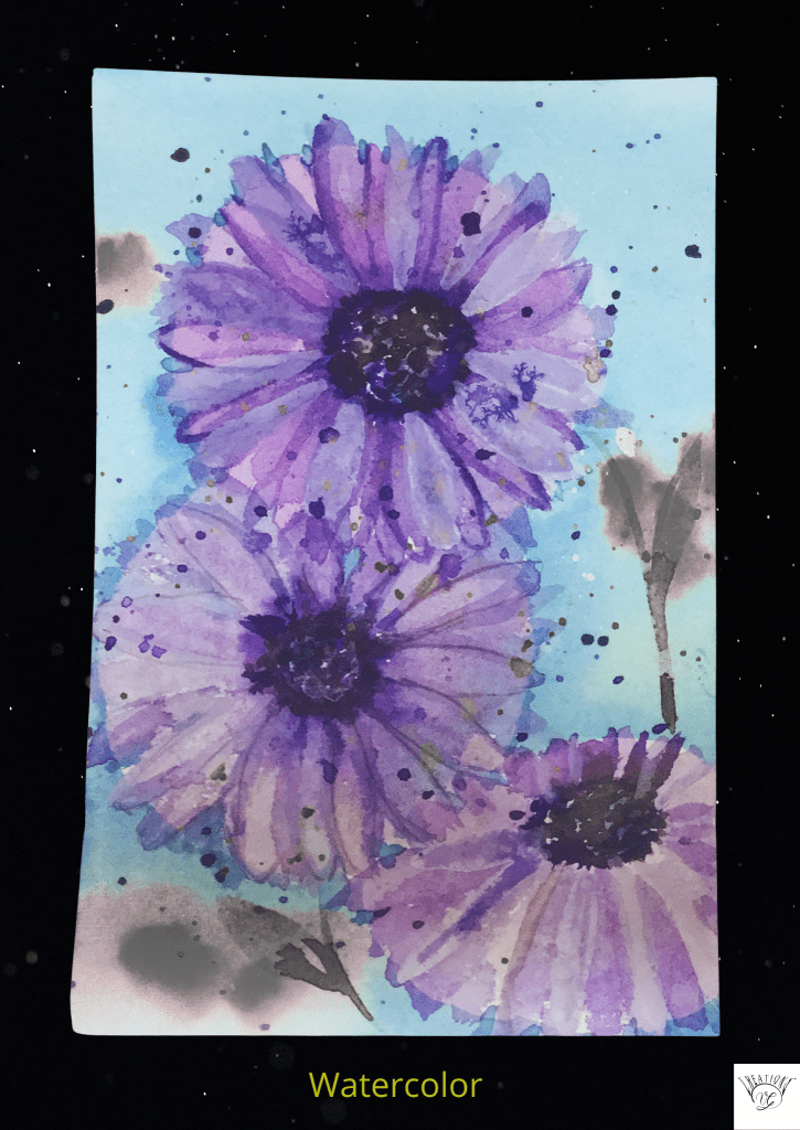 Watercolor. Sometimes I really like it. Sometimes I despise it bad. I've kept it hidden so long for fear. Here I am. Vulnerable yet fearless.